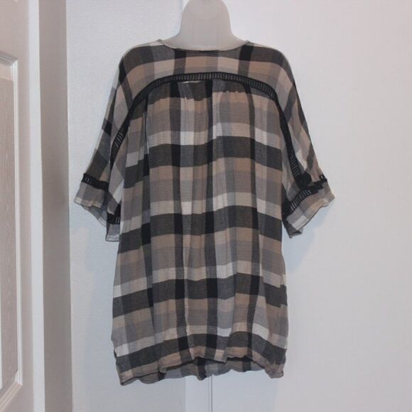 Maeve / Anthropologie Plaid Oversized Tunic Size Small - Picture 1 of 14
